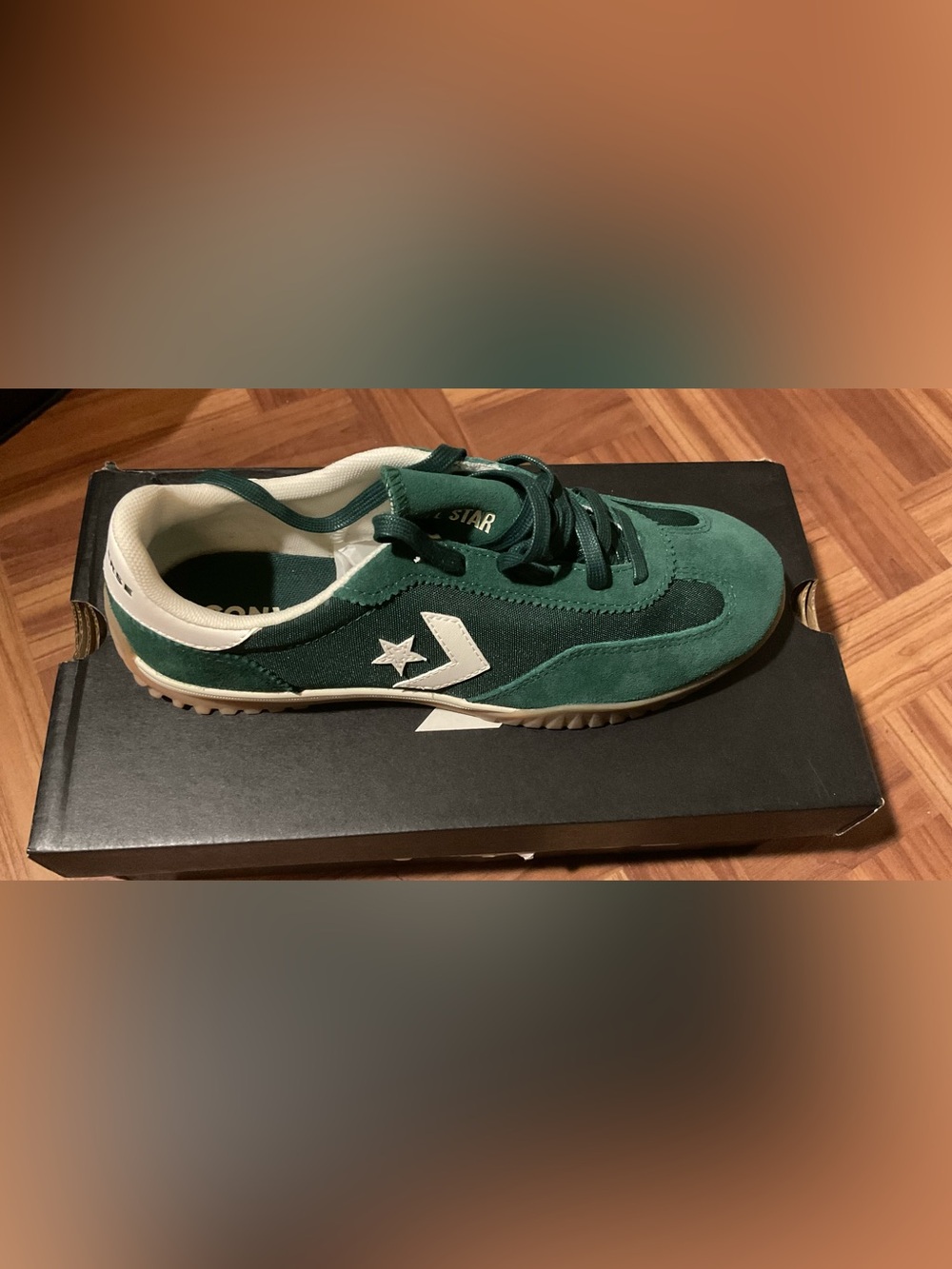 Converse UniSex Run Star Trainer Ox Green Suede & Textile Low-Top Sneakers - Picture 2 of 8